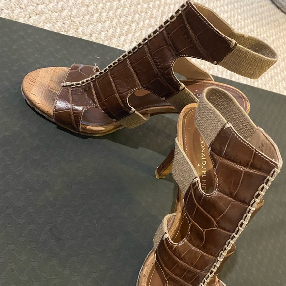 Brown leather scrappy heels - Picture 2 of 6